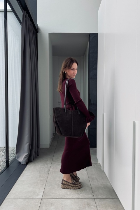 Torebka shopperka Pola maxi | czekolada Torebka shopperka Pola maxi | czekolada