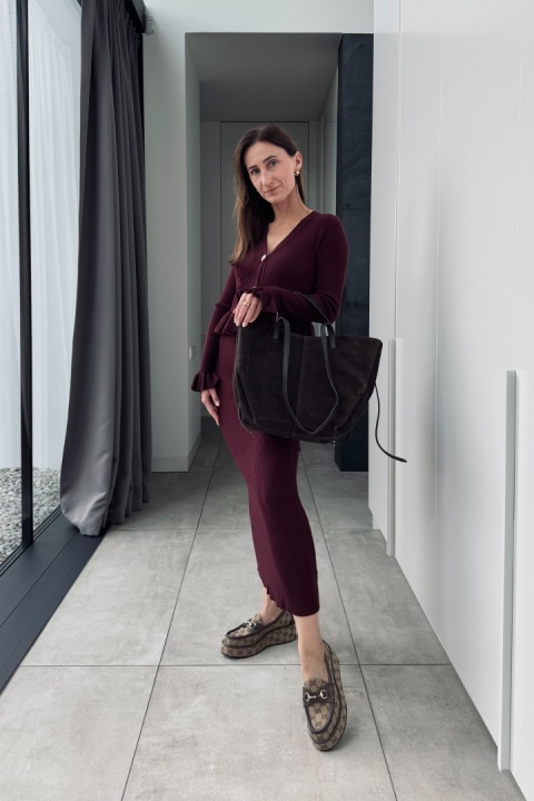 Torebka shopperka Pola maxi | czekolada Torebka shopperka Pola maxi | czekolada
