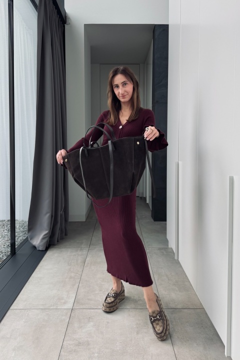 Torebka shopperka Pola maxi | czekolada Torebka shopperka Pola maxi | czekolada