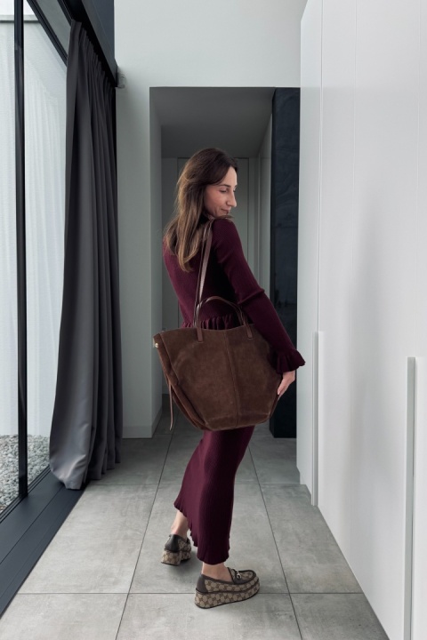 Torebka shopperka Pola maxi | kasztan Torebka shopperka Pola maxi | kasztan