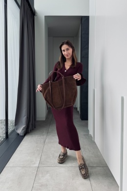 Torebka shopperka Pola maxi | kasztan