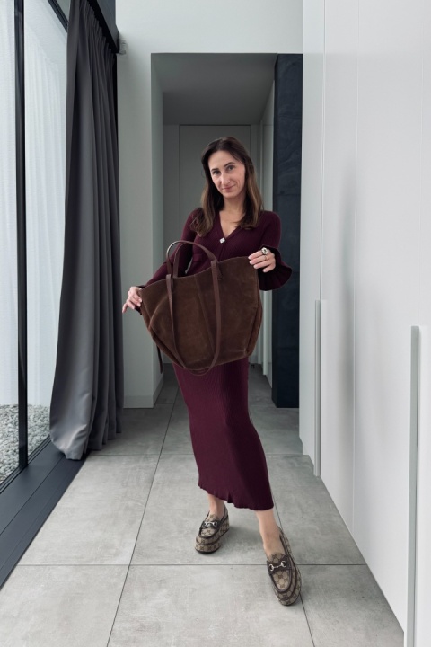 Torebka shopperka Pola maxi | kasztan Torebka shopperka Pola maxi | kasztan