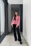 Bluzka z kołnierzykiem Bella | różowa