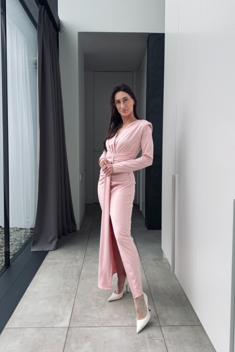 Elegancka sukienka Lara | różowa