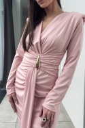Elegancka sukienka Lara | różowa