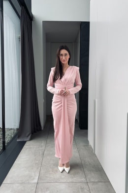 Elegancka sukienka Lara | różowa