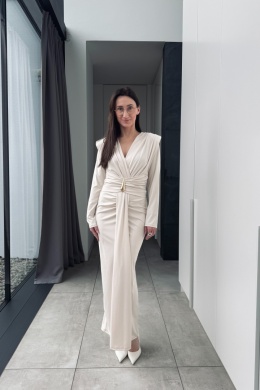 Elegancka sukienka Lara | beżowa