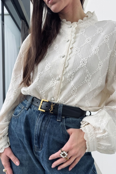 Haftowana koszula ze stójką AG1835