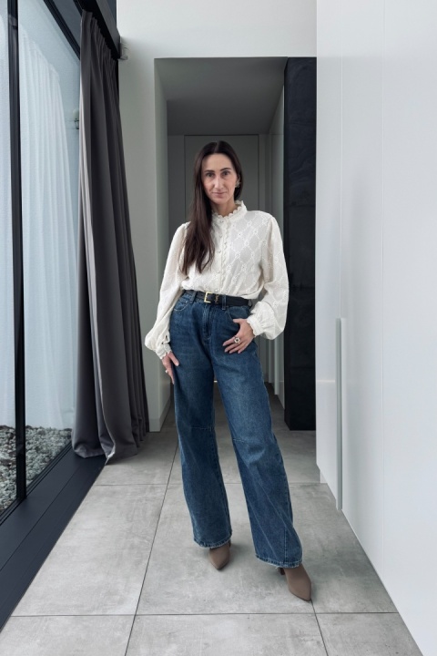 Haftowana koszula ze stójką AG1835