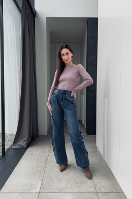 Jeansy barrel Urban Ease z ćwiekami