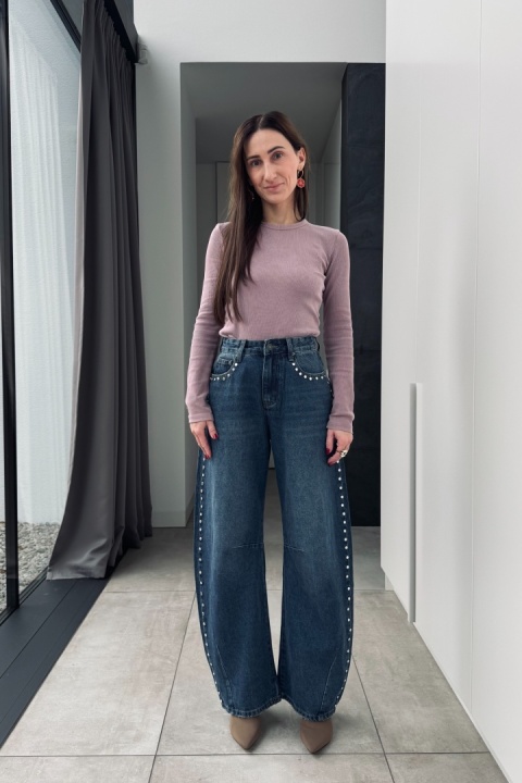 Jeansy barrel Urban Ease z ćwiekami Jeansy barrel Urban Ease z ćwiekami