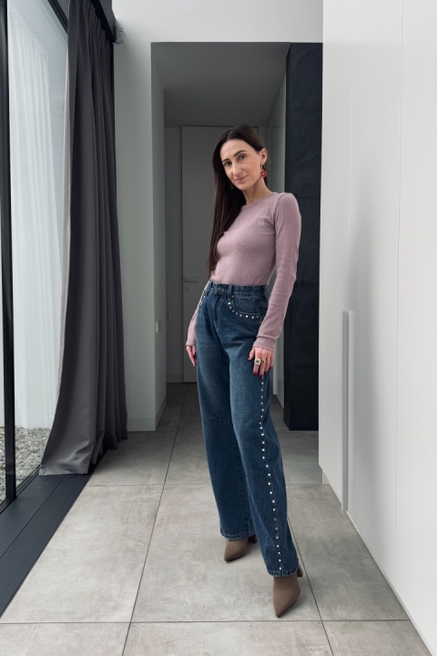 Jeansy barrel Urban Ease z ćwiekami Jeansy barrel Urban Ease z ćwiekami