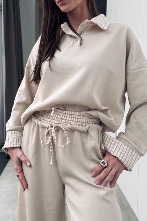 Komplet Grid z wiskozą | beżowy