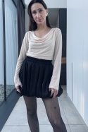 Spódnica bombka, ze spodenkami | czarna