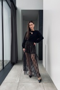 Spódnica maxi Leo z koronką | czarna Spódnica maxi Leo z koronką | czarna
