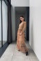 Spódnica maxi tiulowa X025 camel