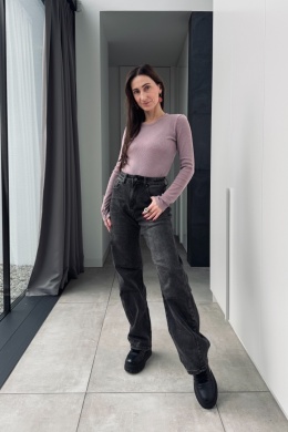 Szare, elastyczne jeansy barrel Urban Grey