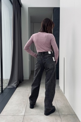 Szare, elastyczne jeansy barrel Urban Grey