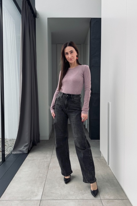 Szare, elastyczne jeansy barrel Urban Grey Szare, elastyczne jeansy barrel Urban Grey