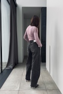 Szare, elastyczne jeansy barrel Urban Grey
