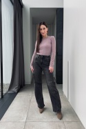 Szare, elastyczne jeansy barrel Urban Grey