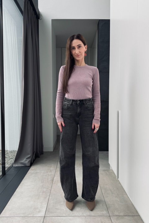 Szare, elastyczne jeansy barrel Urban Grey Szare, elastyczne jeansy barrel Urban Grey