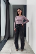 Szare, elastyczne jeansy barrel Urban Grey