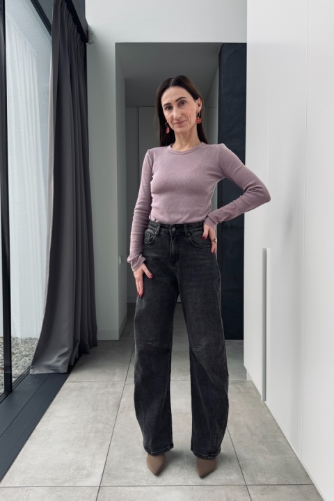 Szare, elastyczne jeansy barrel Urban Grey Szare, elastyczne jeansy barrel Urban Grey