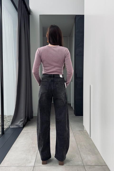 Szare, elastyczne jeansy barrel Urban Grey Szare, elastyczne jeansy barrel Urban Grey